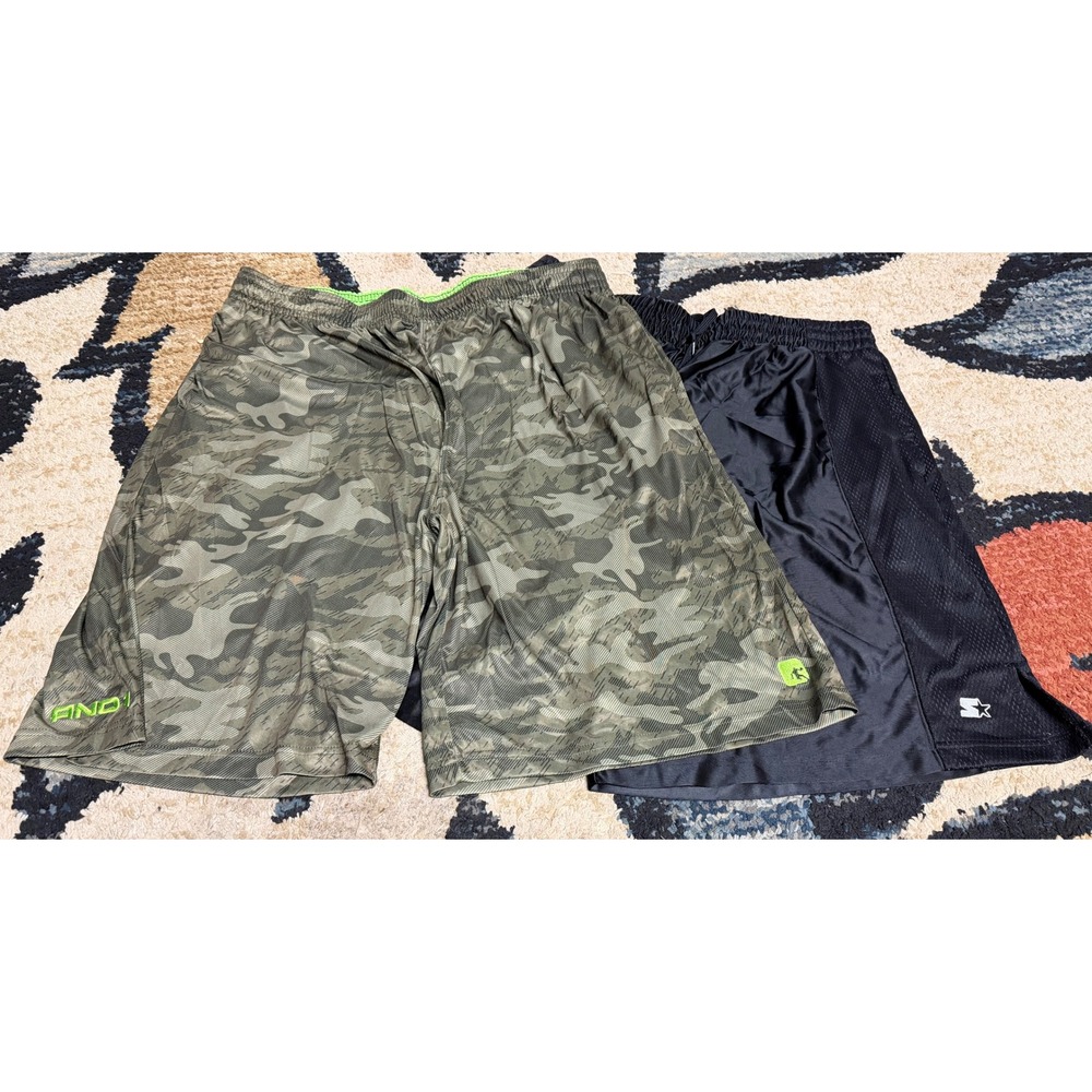 Mens Basketball Shorts Bundle 6pk AND1 Starter Encye Athletech Camo Mesh 3XL